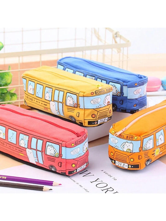 Kawaii Bus Shape Pencil Pouch