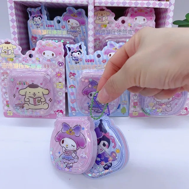 Sanrio Mini Note with floating glitter cover