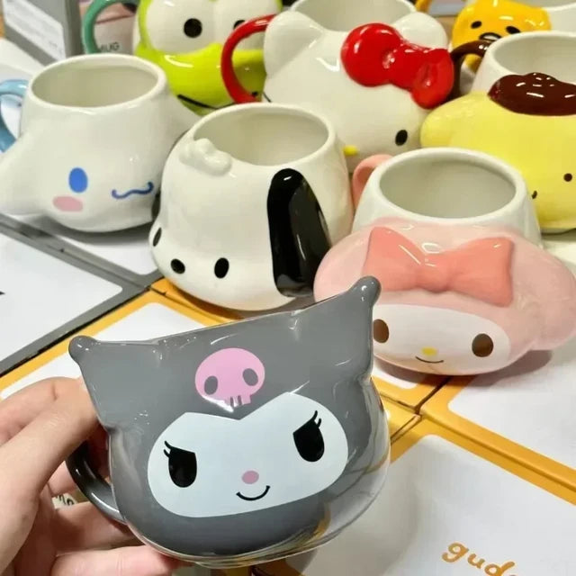 Sanrio Official Character Face Die-cut Ceramic Mugs