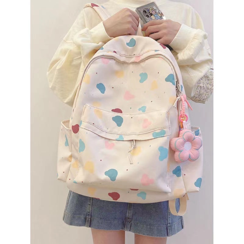 Korean Cute Backpack With Pendant