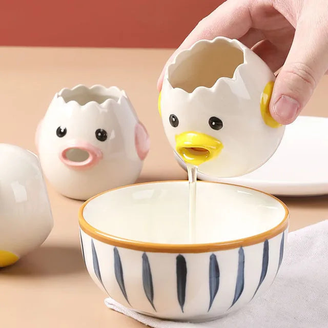 Kawaii Duck Egg Separator – Pink Beak Edition