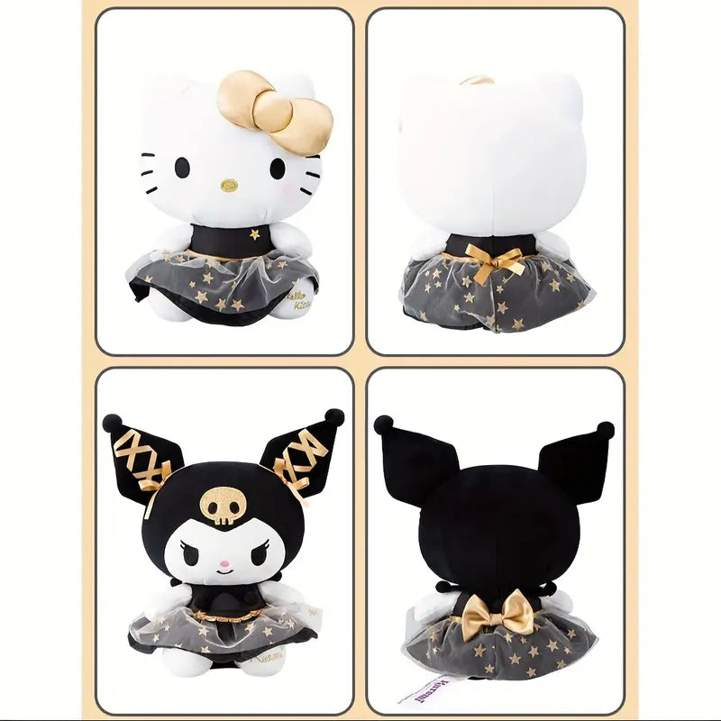 Kuromi & Hello Kitty Star Edition Plush Dolls – Luxe Gold Bow Series 80cm