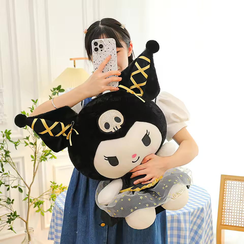 Kuromi & Hello Kitty Star Edition Plush Dolls – Luxe Gold Bow Series 80cm