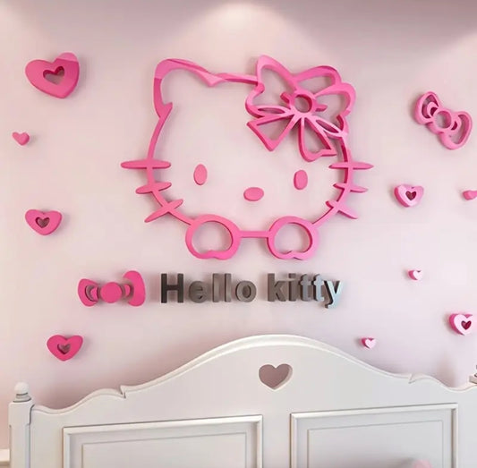 Hellokitty 3D Stereo DIY Figure Wall Sticker