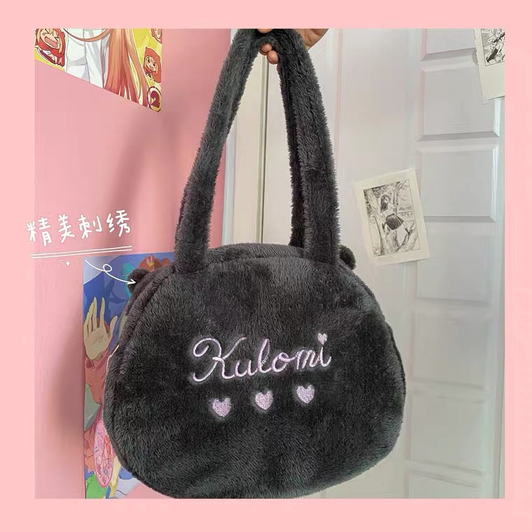 Sanrio Kuromi Premium Plush Shoulder Bag With Sling