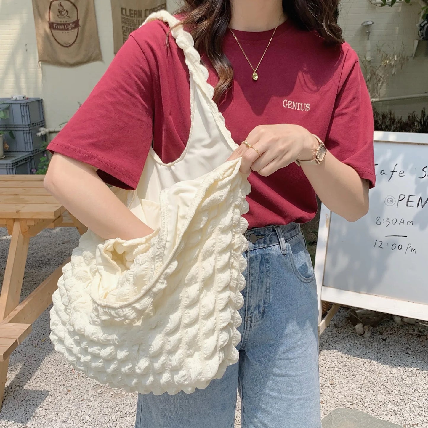 Korean Ruffle Shoulder Bag