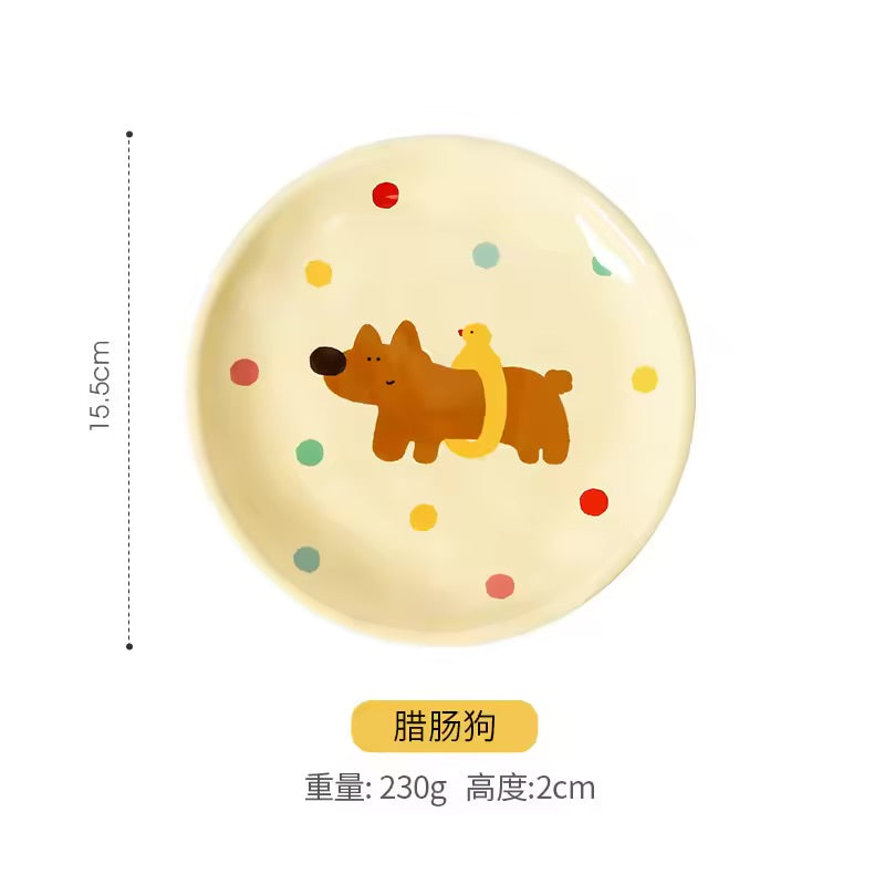 Lucky Buddies Ceramic Dish (No of Plate : 1)