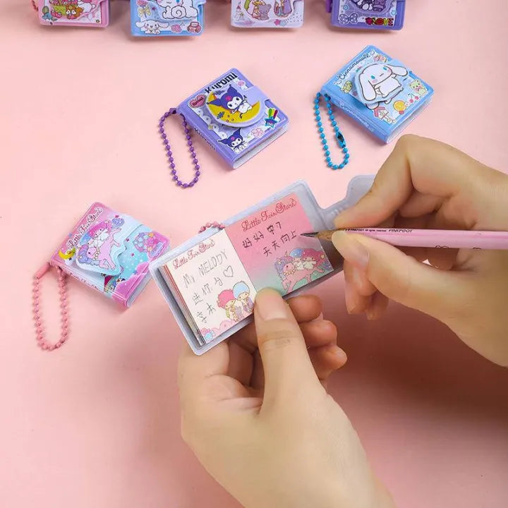 2Pcs/Set Sanrio Mini Notebook Mymelody Kuromi Cinnamoroll little twin star Portable Pocket Notepad Daily