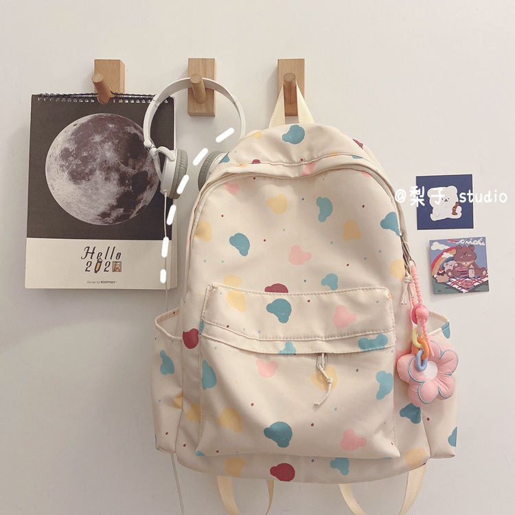 Korean Cute Backpack With Pendant