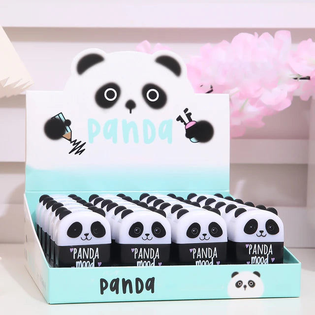 Cute Panda Design Eraser with Pencil Sharpener Multifunctional Stationery Set