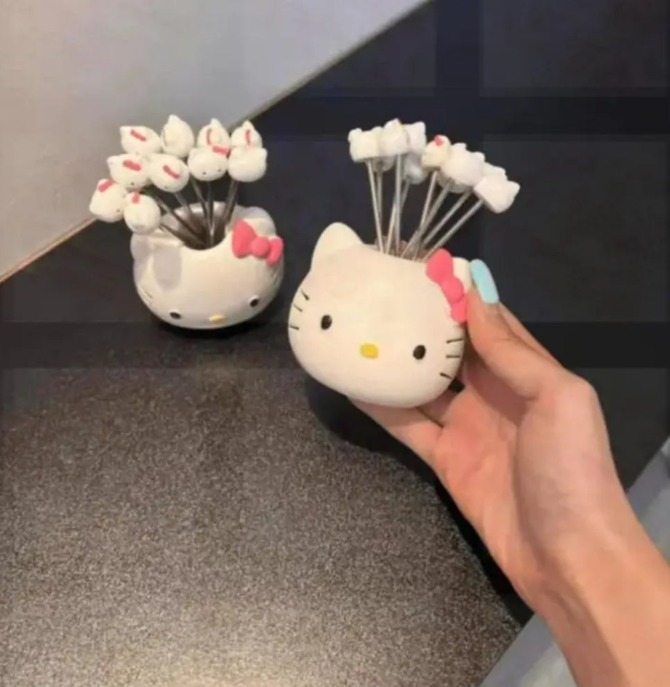 Hello Kitty Fruit Forks Set