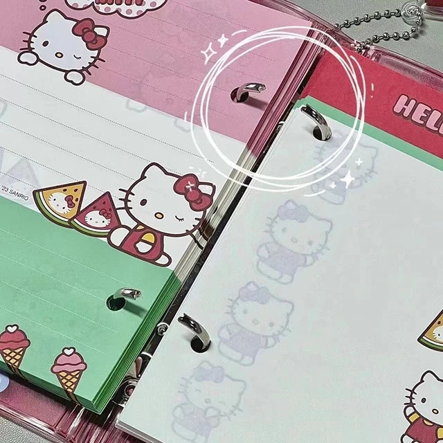 Sanrio Official Hellokitty Jelly Binder With Charm