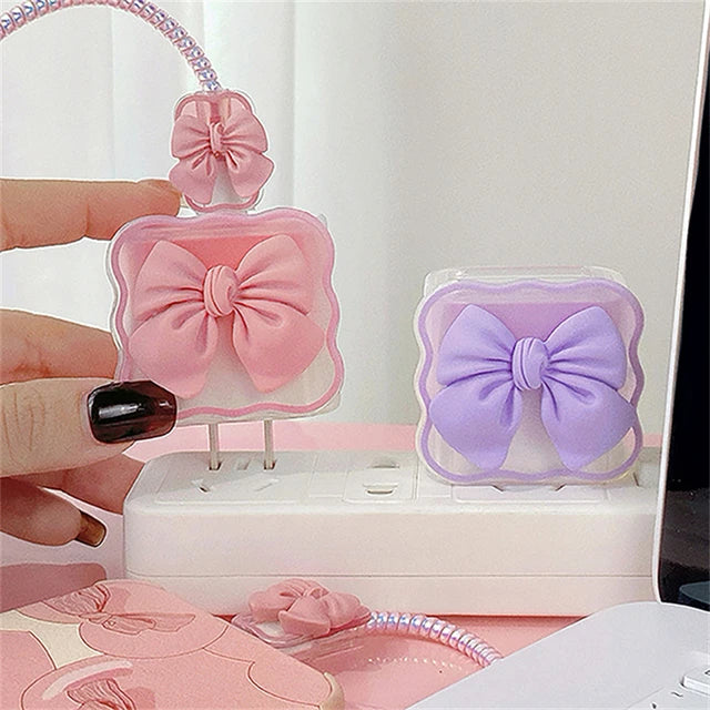 Cute Bow iPhone Charger Cover