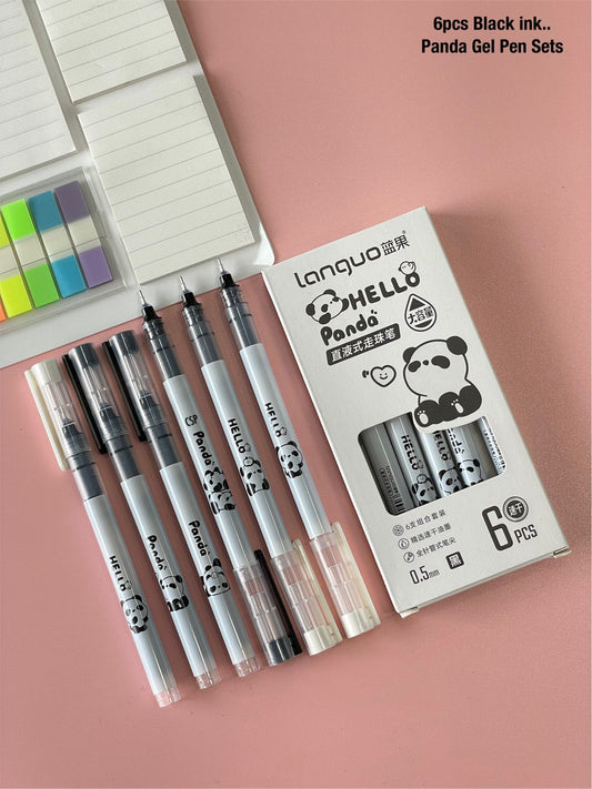 Panda Set of 6 Gel Pen