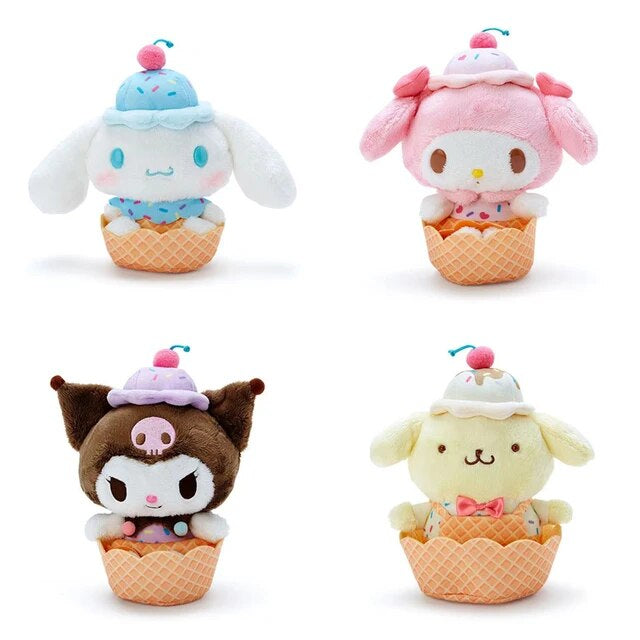 Sanrio Cute Ice Cream Plushies Keychain