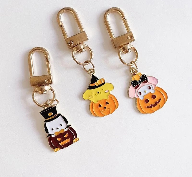 Sanrio Pumpkin Metal Keychain