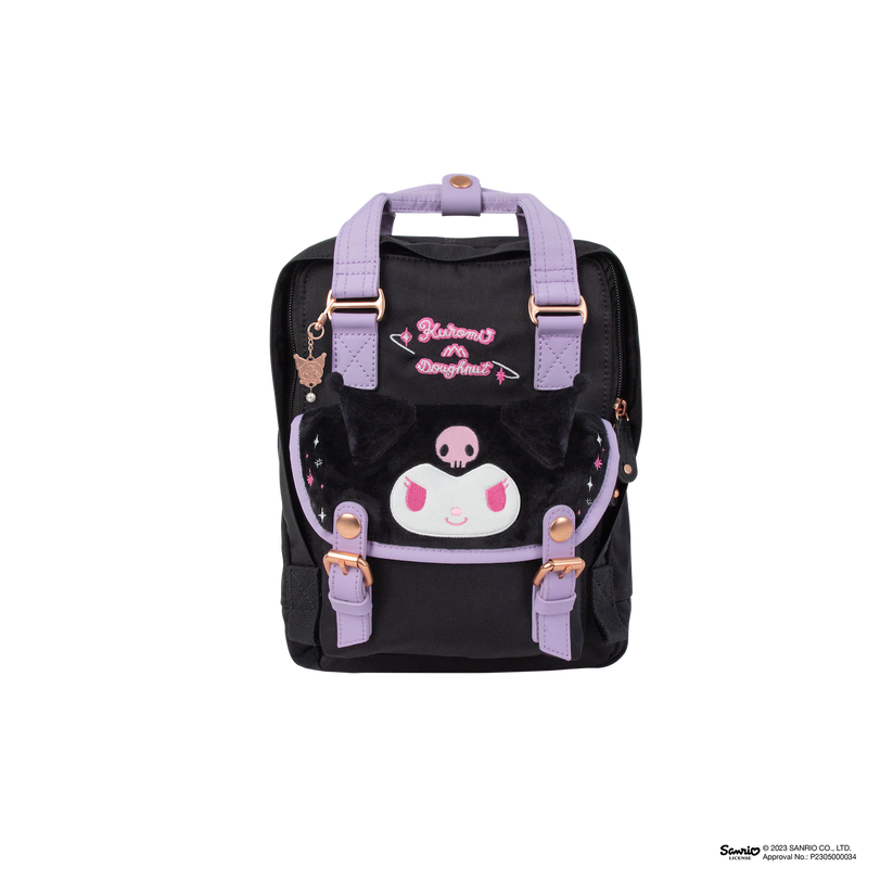 Macaroon Doughnut X Kuromi Series Black Backpack (keychain not included)