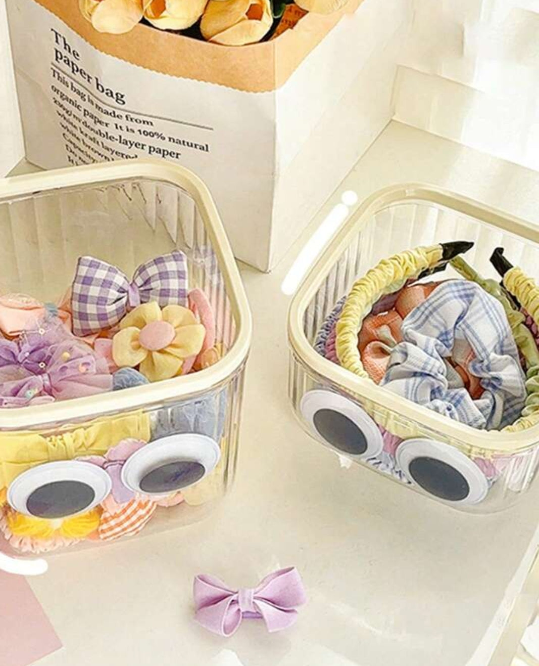 Cute Transparent Storage Container With Lid