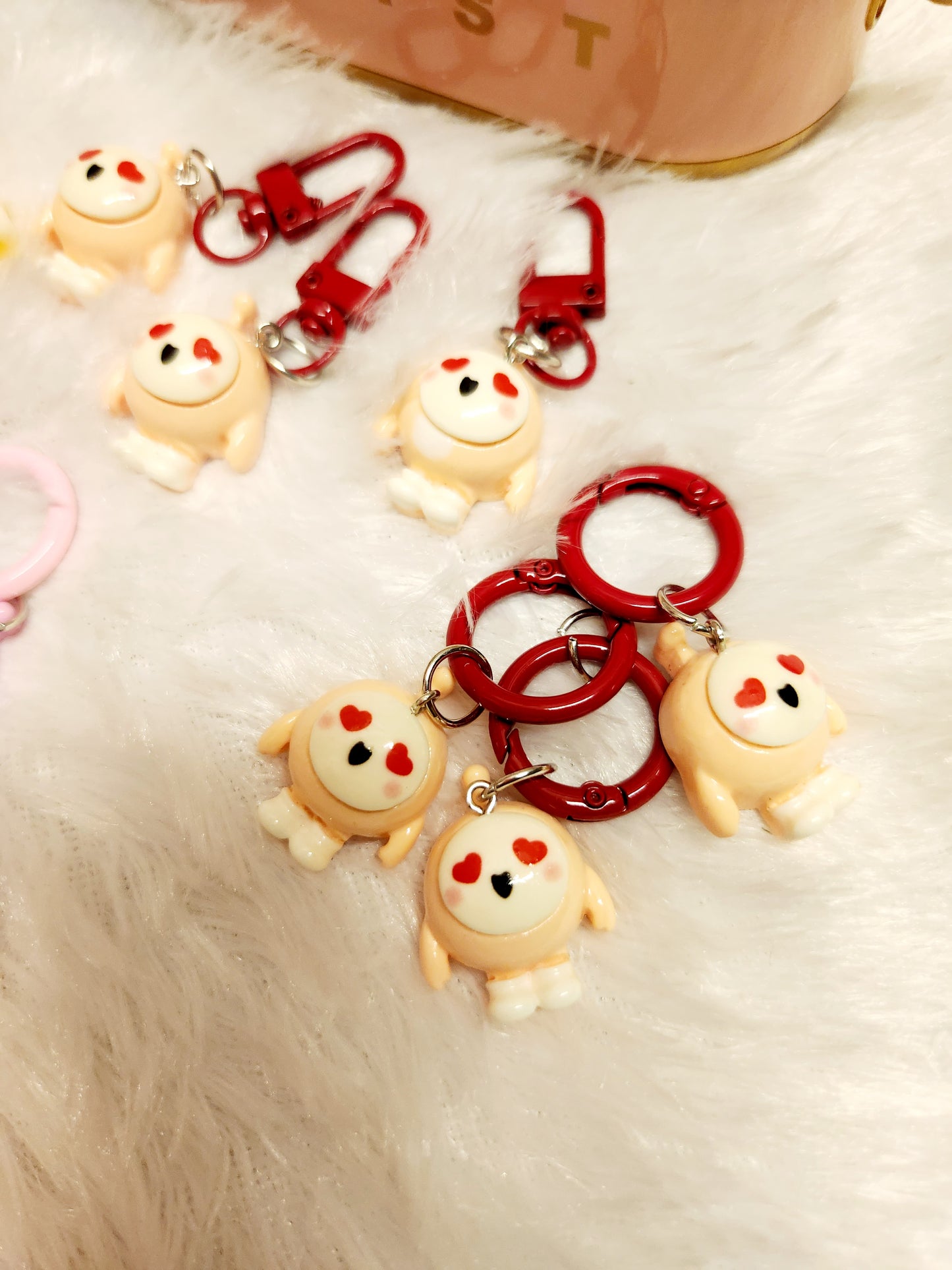 Egg Puff Party Keychain