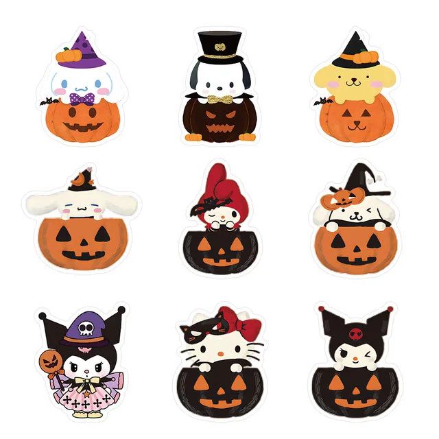 Sanrio Haloween DIY Cut Stickers  (Set of 60 Plus Stickers)