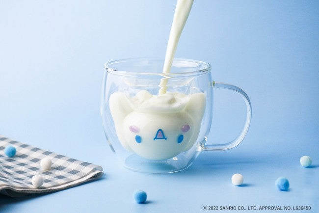 Sanrio Cinnamoroll Face Double Layer Glass Cup