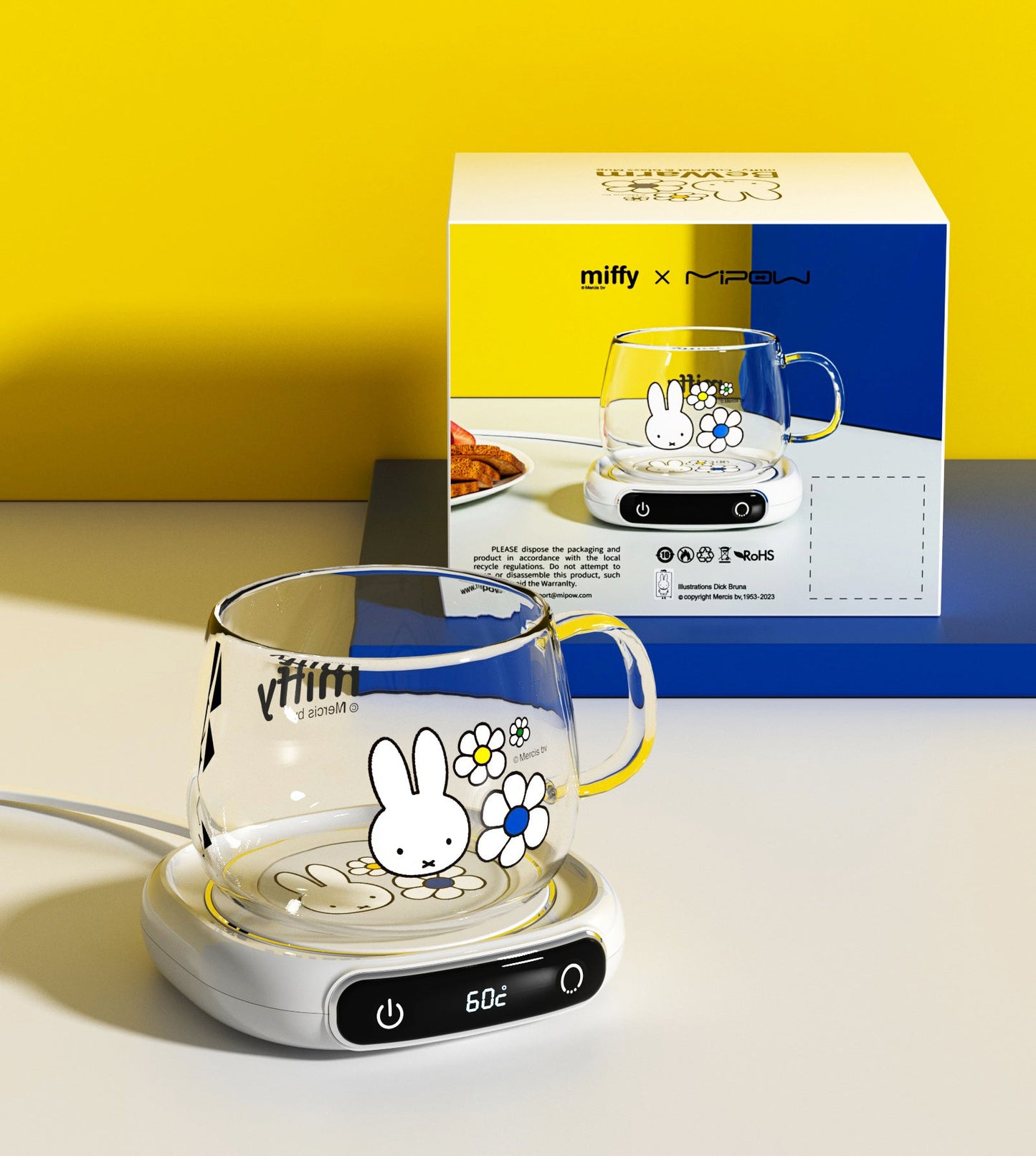 Miffy Coffee Mug Warmer Combo Set