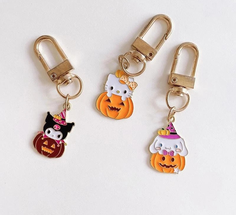 Sanrio Pumpkin Metal Keychain