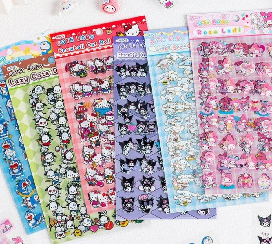 Sanrio Cute Sticker Sheets (Set of 4)