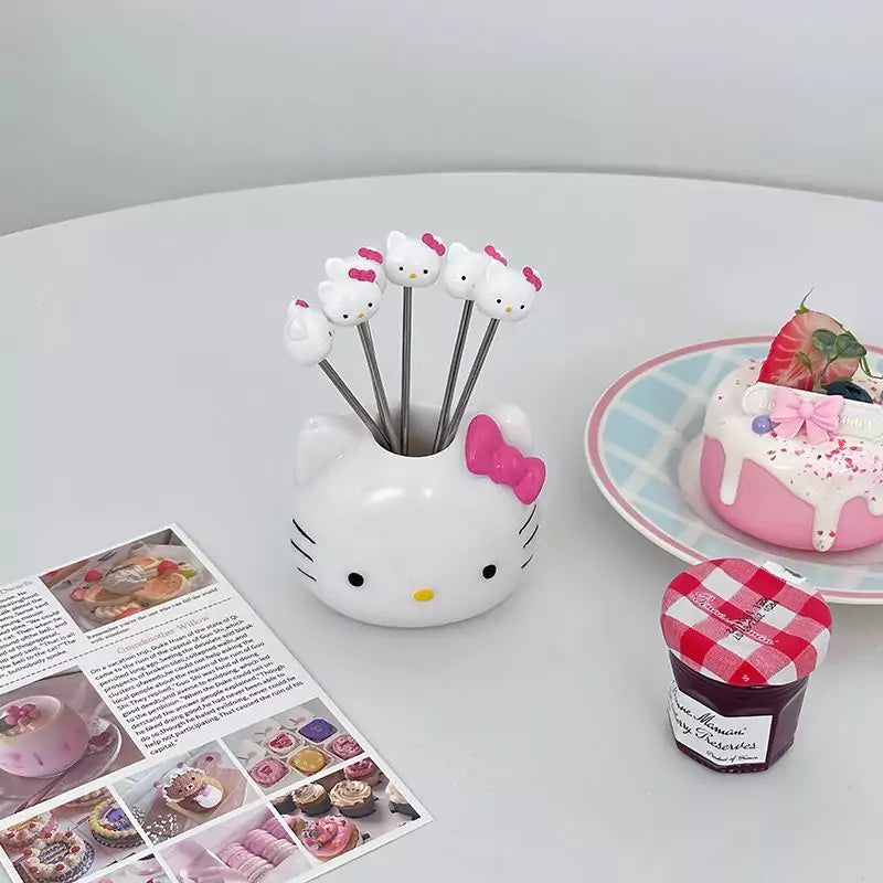 Hello Kitty Fruit Forks Set