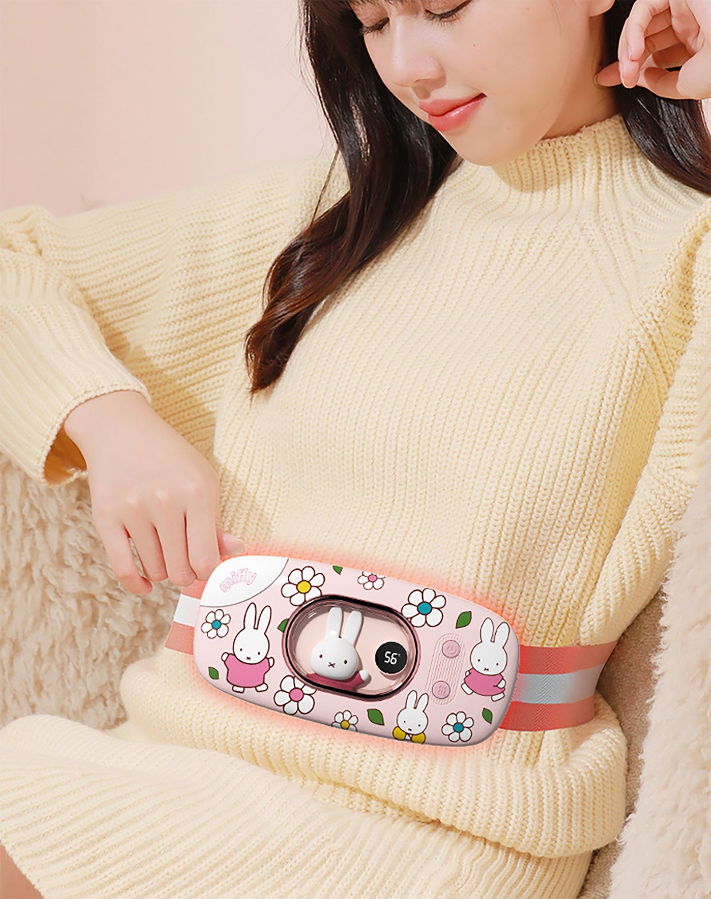 Miffy Official Heating Pad Massage Waist Belt