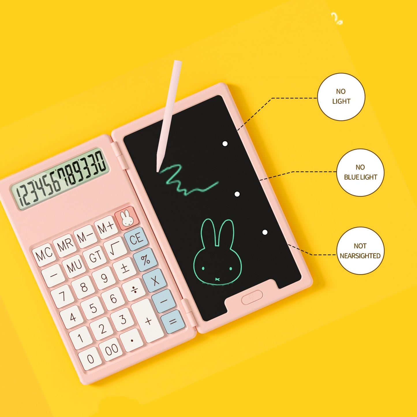 Miffy Official Portable Calculator with E-NotePad