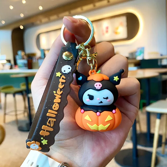 Haloween Kuromi Silicone Keychain