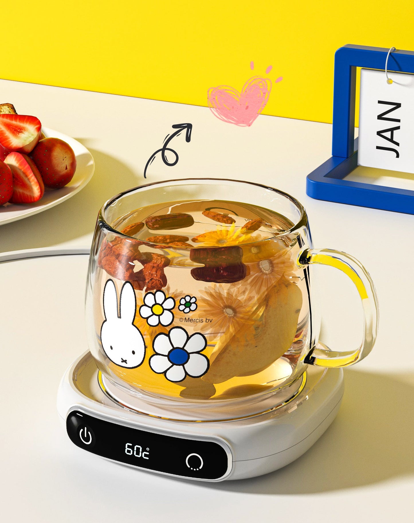 Miffy Coffee Mug Warmer Combo Set