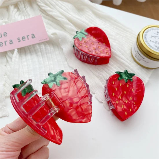 Cute Strawberry Claw Clip