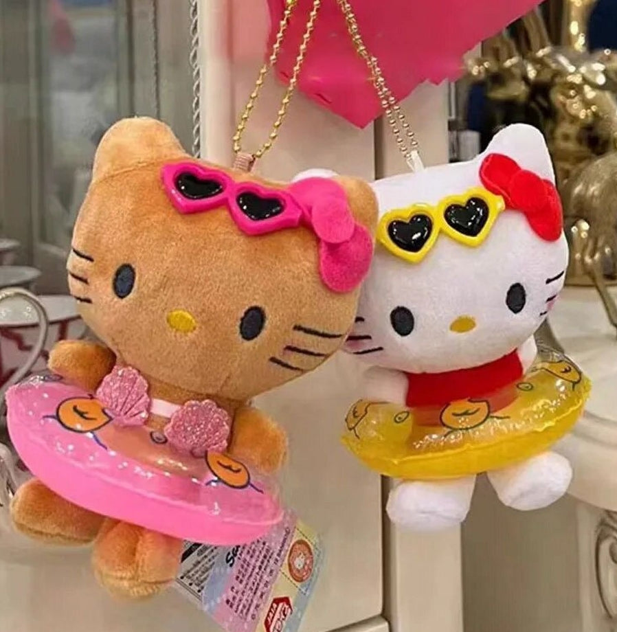 Hellokitty Hawaiian Plush Keychain