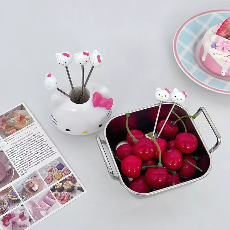 Hello Kitty Fruit Forks Set