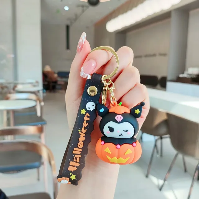 Haloween Kuromi Silicone Keychain