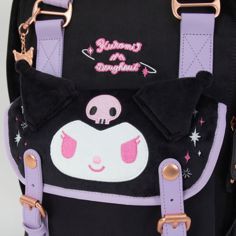 Macaroon Doughnut X Kuromi Series Black Backpack (keychain not included)