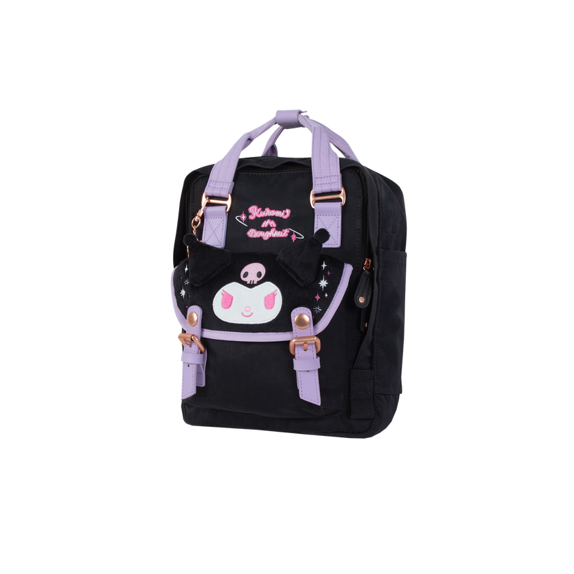 Macaroon Doughnut X Kuromi Series Black Backpack (keychain not included)