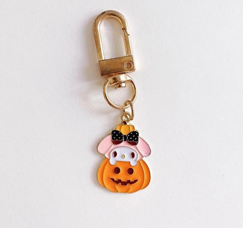 Sanrio Pumpkin Metal Keychain