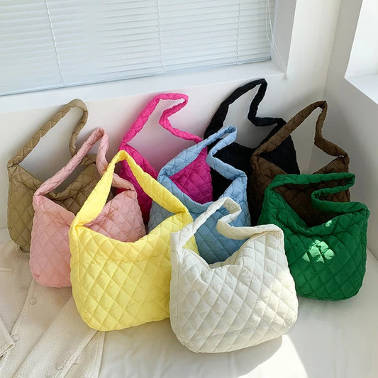 Quilted Large Capacity Puffy Tote Bag