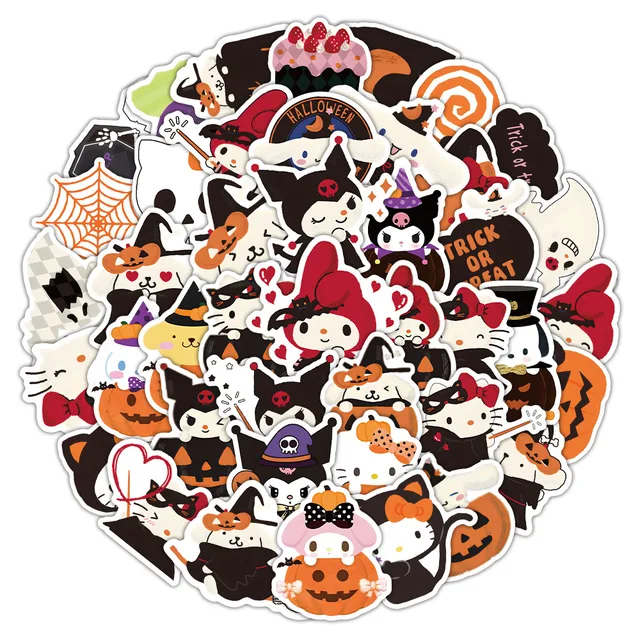 Sanrio Haloween DIY Cut Stickers  (Set of 60 Plus Stickers)