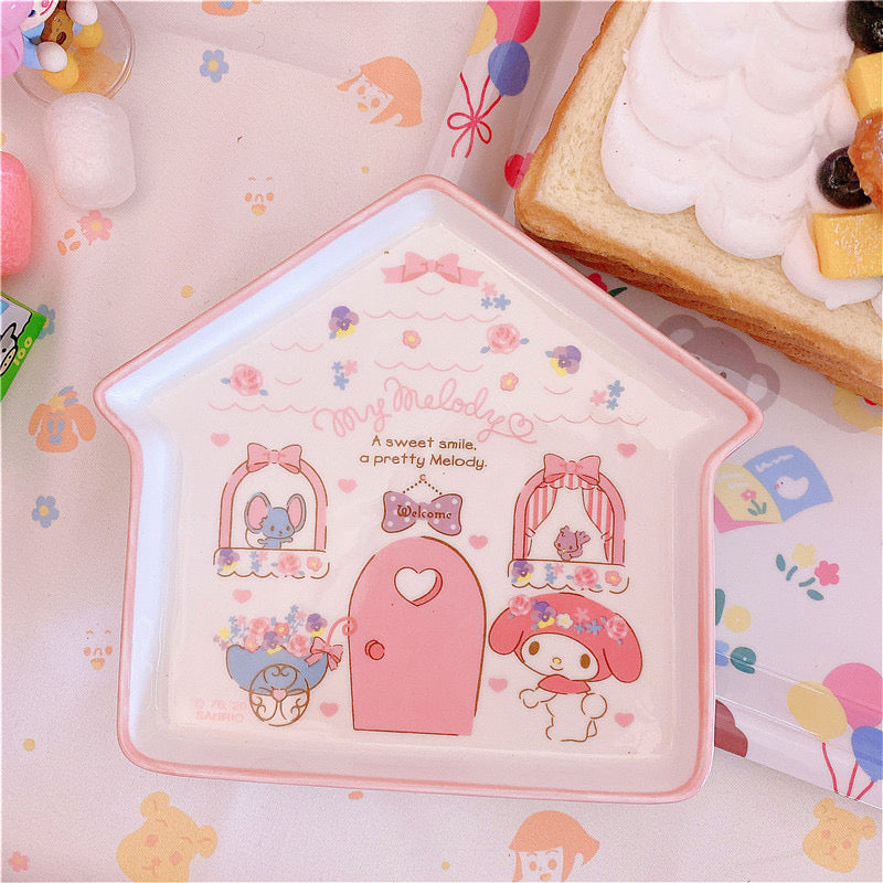 Sanrio House Shape Ceramic Plate